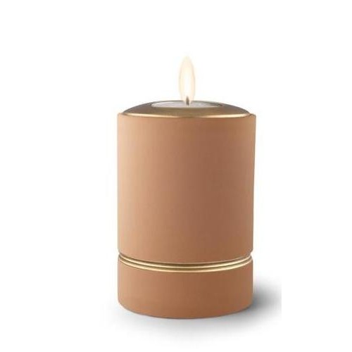 Ceramic Candle Holder Keepsake Urn (Linea Design) – SAND
